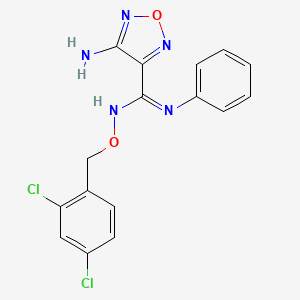 molecular formula C16H13Cl2N5O2 B3857800 4-amino-N'-[(2,4-dichlorobenzyl)oxy]-N-phenyl-1,2,5-oxadiazole-3-carboximidamide 