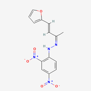 molecular formula C14H12N4O5 B3857807 4-(2-furyl)-3-buten-2-one (2,4-dinitrophenyl)hydrazone 