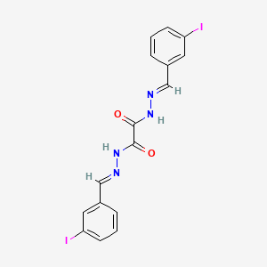molecular formula C16H12I2N4O2 B3857809 N'~1~,N'~2~-bis(3-iodobenzylidene)ethanedihydrazide 