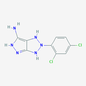 molecular formula C9H8Cl2N6 B385782 2-(2,4-dichlorophenyl)-3,5-dihydro-1H-pyrazolo[3,4-d]triazol-6-amine 