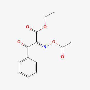 molecular formula C13H13NO5 B3857823 ethyl 2-[(acetyloxy)imino]-3-oxo-3-phenylpropanoate 