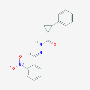 molecular formula C17H15N3O3 B385784 N'-{2-nitrobenzylidene}-2-phenylcyclopropanecarbohydrazide 