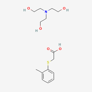 molecular formula C15H25NO5S B3857841 [(2-methylphenyl)thio]acetic acid - 2,2',2''-nitrilotriethanol (1:1) 