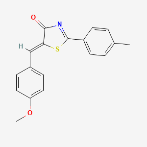 molecular formula C18H15NO2S B3857861 5-(4-methoxybenzylidene)-2-(4-methylphenyl)-1,3-thiazol-4(5H)-one 