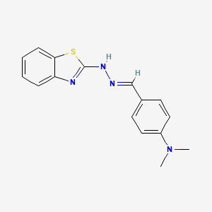 molecular formula C16H16N4S B3857876 4-(dimethylamino)benzaldehyde 1,3-benzothiazol-2-ylhydrazone 