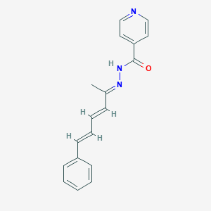 molecular formula C18H17N3O B385790 N'-(1-methyl-5-phenyl-2,4-pentadienylidene)isonicotinohydrazide 