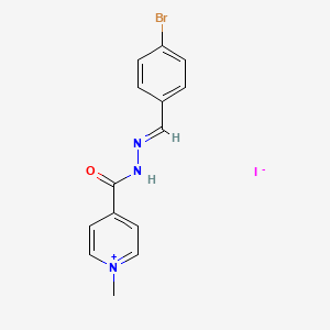 molecular formula C14H13BrIN3O B3857921 4-{[2-(4-bromobenzylidene)hydrazino]carbonyl}-1-methylpyridinium iodide 