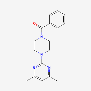 molecular formula C17H20N4O B3857934 2-(4-benzoyl-1-piperazinyl)-4,6-dimethylpyrimidine 