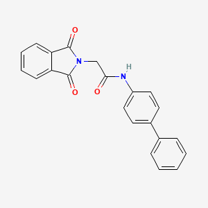 molecular formula C22H16N2O3 B3857958 N-4-biphenylyl-2-(1,3-dioxo-1,3-dihydro-2H-isoindol-2-yl)acetamide 