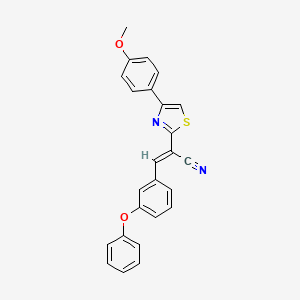 molecular formula C25H18N2O2S B3857960 2-[4-(4-methoxyphenyl)-1,3-thiazol-2-yl]-3-(3-phenoxyphenyl)acrylonitrile 