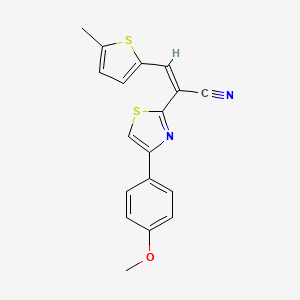 2-[4-(4-methoxyphenyl)-1,3-thiazol-2-yl]-3-(5-methyl-2-thienyl)acrylonitrile