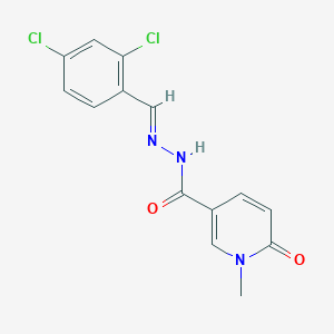 molecular formula C14H11Cl2N3O2 B3858011 N'-(2,4-dichlorobenzylidene)-1-methyl-6-oxo-1,6-dihydro-3-pyridinecarbohydrazide 
