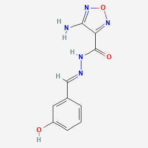 molecular formula C10H9N5O3 B3858036 4-amino-N'-(3-hydroxybenzylidene)-1,2,5-oxadiazole-3-carbohydrazide 