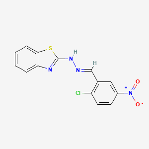 molecular formula C14H9ClN4O2S B3858050 2-chloro-5-nitrobenzaldehyde 1,3-benzothiazol-2-ylhydrazone 