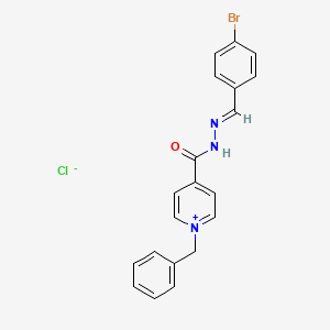 molecular formula C20H17BrClN3O B3858062 1-benzyl-4-{[2-(4-bromobenzylidene)hydrazino]carbonyl}pyridinium chloride 