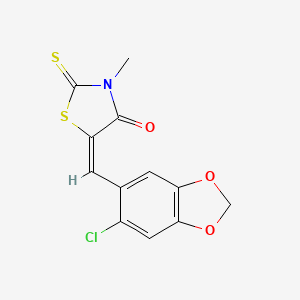 5-[(6-chloro-1,3-benzodioxol-5-yl)methylene]-3-methyl-2-thioxo-1,3-thiazolidin-4-one