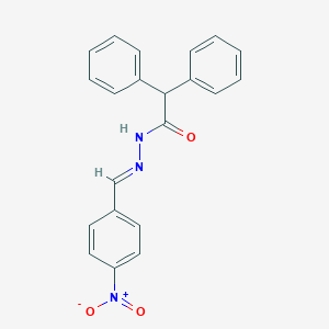 molecular formula C21H17N3O3 B385808 N'-(4-nitrobenzylidene)-2,2-diphenylacetohydrazide 