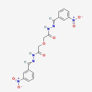 molecular formula C18H16N6O7 B3858106 2,2'-oxybis[N'-(3-nitrobenzylidene)acetohydrazide] 