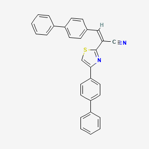 molecular formula C30H20N2S B3858138 3-(4-biphenylyl)-2-[4-(4-biphenylyl)-1,3-thiazol-2-yl]acrylonitrile 