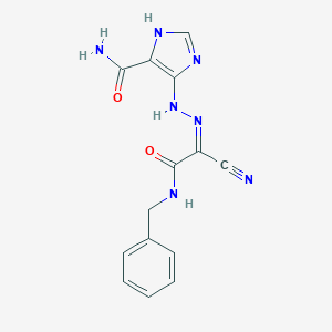 5-{2-[2-(benzylamino)-1-cyano-2-oxoethylidene]hydrazino}-1H-imidazole-4-carboxamide