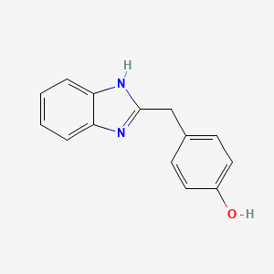 molecular formula C14H12N2O B3858144 4-((1H-Benzo[D]imidazol-2-YL)methyl)phenol 