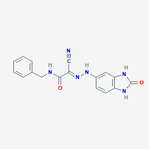 N-benzyl-2-cyano-2-[(2-oxo-2,3-dihydro-1H-benzimidazol-5-yl)hydrazono]acetamide