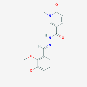 molecular formula C16H17N3O4 B3858152 N'-(2,3-dimethoxybenzylidene)-1-methyl-6-oxo-1,6-dihydro-3-pyridinecarbohydrazide 