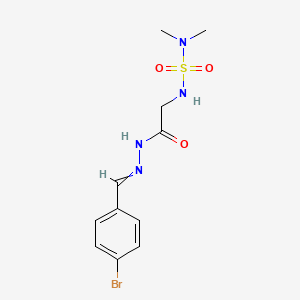 molecular formula C11H15BrN4O3S B3858161 N'-{2-[2-(4-bromobenzylidene)hydrazino]-2-oxoethyl}-N,N-dimethylsulfamide 