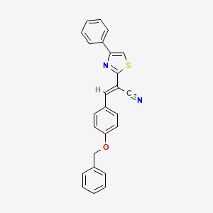 3-[4-(benzyloxy)phenyl]-2-(4-phenyl-1,3-thiazol-2-yl)acrylonitrile