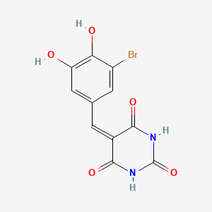 molecular formula C11H7BrN2O5 B3858192 5-(3-bromo-4,5-dihydroxybenzylidene)-2,4,6(1H,3H,5H)-pyrimidinetrione 