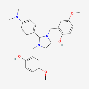 molecular formula C27H33N3O4 B3858203 2,2'-[{2-[4-(dimethylamino)phenyl]-1,3-imidazolidinediyl}bis(methylene)]bis(4-methoxyphenol) 