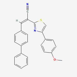 molecular formula C25H18N2OS B3858206 3-(4-biphenylyl)-2-[4-(4-methoxyphenyl)-1,3-thiazol-2-yl]acrylonitrile 