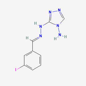 molecular formula C9H9IN6 B3858211 3-iodobenzaldehyde (4-amino-4H-1,2,4-triazol-3-yl)hydrazone 
