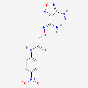 2-({[amino(4-amino-1,2,5-oxadiazol-3-yl)methylene]amino}oxy)-N-(4-nitrophenyl)acetamide