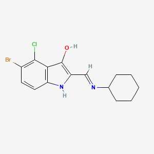 5-bromo-4-chloro-2-[(cyclohexylamino)methylene]-1,2-dihydro-3H-indol-3-one