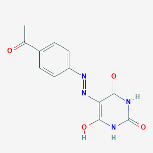 molecular formula C12H10N4O4 B385828 5-[2-(4-acetylphenyl)hydrazinylidene]pyrimidine-2,4,6(1H,3H,5H)-trione 