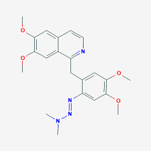 molecular formula C22H26N4O4 B385829 N-[(Z)-[2-[(6,7-dimethoxy-1-isoquinolyl)methyl]-4,5-dimethoxy-phenyl]azo]-N-methyl-methanamine 