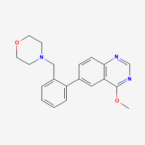 molecular formula C20H21N3O2 B3858296 4-methoxy-6-[2-(morpholin-4-ylmethyl)phenyl]quinazoline 