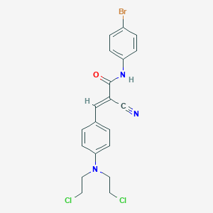 3-{4-[bis(2-chloroethyl)amino]phenyl}-N-(4-bromophenyl)-2-cyanoacrylamide