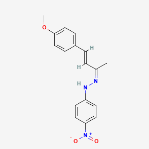 molecular formula C17H17N3O3 B3858323 4-(4-methoxyphenyl)-3-buten-2-one (4-nitrophenyl)hydrazone 