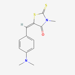 molecular formula C13H14N2OS2 B3858330 5-[4-(dimethylamino)benzylidene]-3-methyl-2-thioxo-1,3-thiazolidin-4-one 