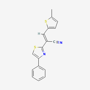 3-(5-methyl-2-thienyl)-2-(4-phenyl-1,3-thiazol-2-yl)acrylonitrile