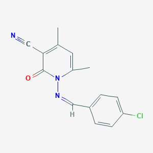 1-[(4-Chlorobenzylidene)amino]-2-oxo-4,6-dimethyl-1,2-dihydropyridine-3-carbonitrile