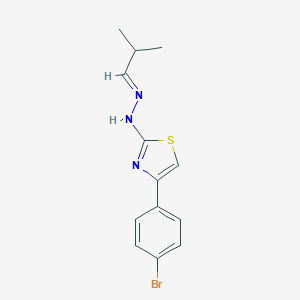 molecular formula C13H14BrN3S B385837 2-Methylpropanal [4-(4-bromophenyl)-1,3-thiazol-2-yl]hydrazone 