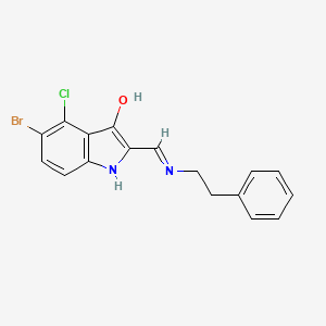 5-bromo-4-chloro-2-{[(2-phenylethyl)amino]methylene}-1,2-dihydro-3H-indol-3-one