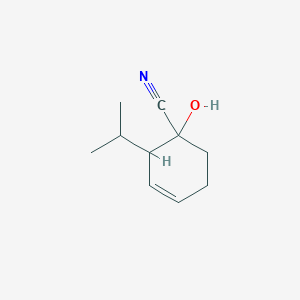 molecular formula C10H15NO B038584 1-Hydroxy-2-propan-2-ylcyclohex-3-ene-1-carbonitrile CAS No. 115886-67-4