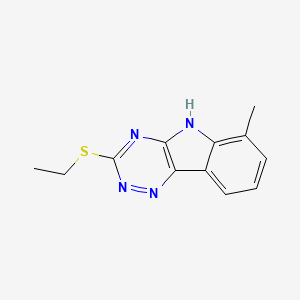 molecular formula C12H12N4S B3858421 3-(ethylthio)-6-methyl-5H-[1,2,4]triazino[5,6-b]indole CAS No. 5488-55-1