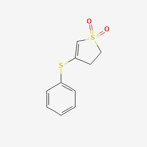 molecular formula C10H10O2S2 B3858424 4-(phenylthio)-2,3-dihydrothiophene 1,1-dioxide 