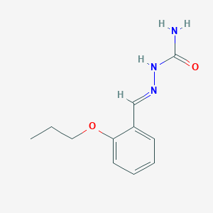 molecular formula C11H15N3O2 B3858449 2-propoxybenzaldehyde semicarbazone 
