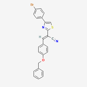 molecular formula C25H17BrN2OS B3858457 3-[4-(benzyloxy)phenyl]-2-[4-(4-bromophenyl)-1,3-thiazol-2-yl]acrylonitrile 